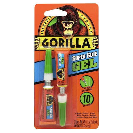 Gorilla Glue Gorilla High Strength Glue Clear Super Glue 0.11 oz, PK2 7820002
